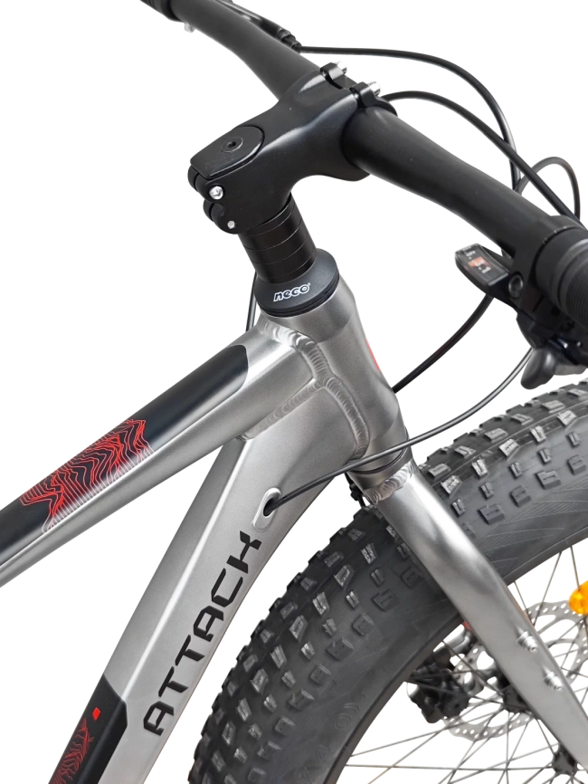 Велосипед Фэтбайк Tech Team Attack 26х20, металлик фото 4