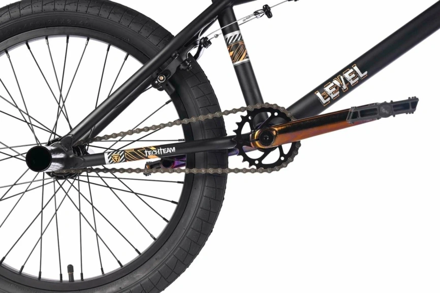 Велосипед трюковой Tech Team BMX Level 2025 20" бензин / oilslick фото 4